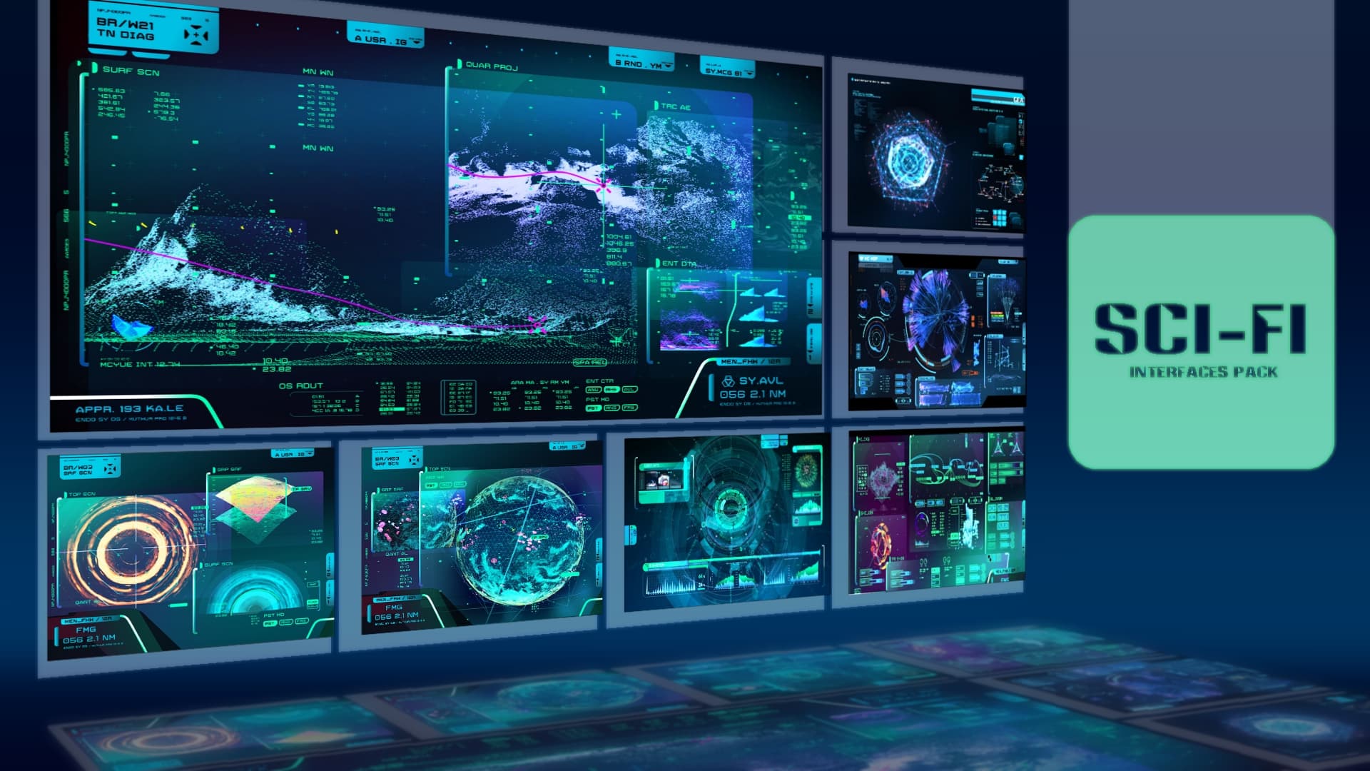 LCD Sci-fi interface pack — Space Engineers Steam Workshop preview image