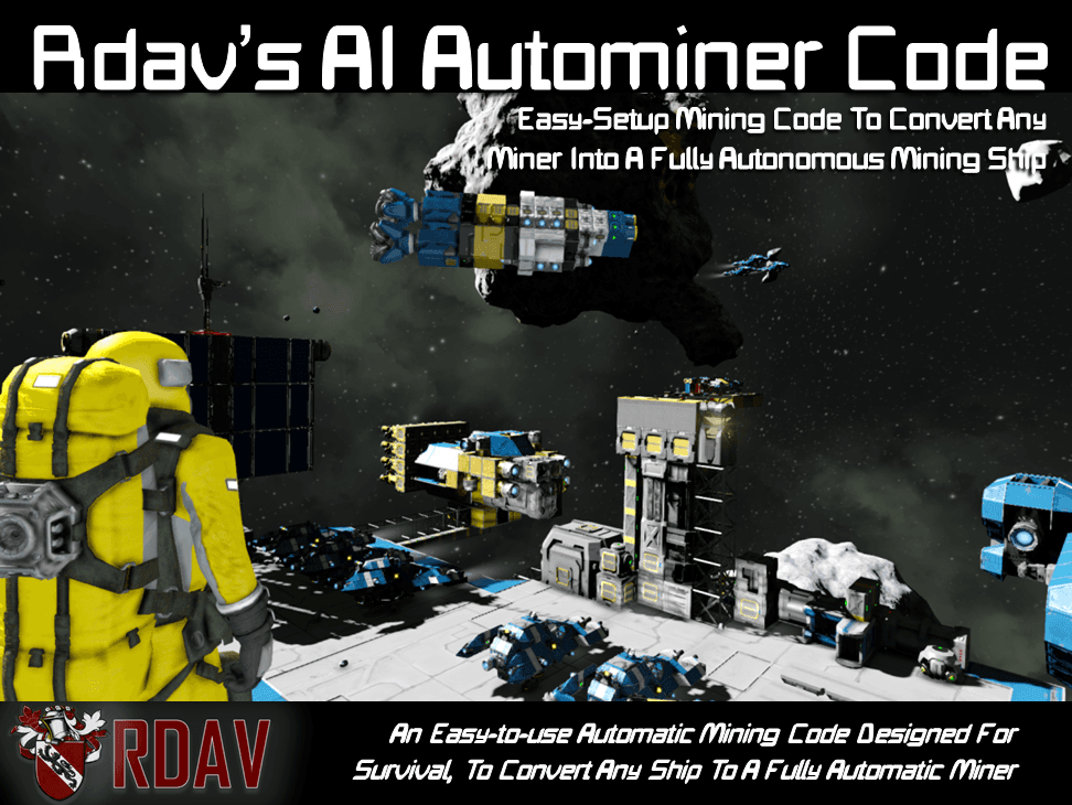 Rdav's AI Autominer Script — Space Engineers Workshop preview