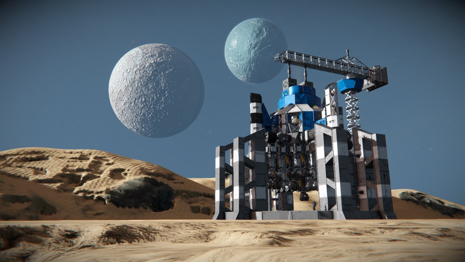 Blue Team Drilling Rig — Space Engineers Steam Workshop preview image