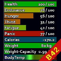 [B42.13+] SimpleStatus-Fixed — Project Zomboid Steam Workshop preview image