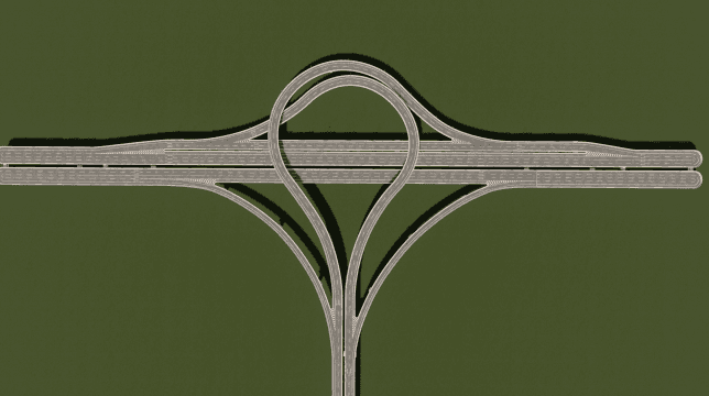 三向立交 Three-directional interchange — Cities: Skylines Workshop preview