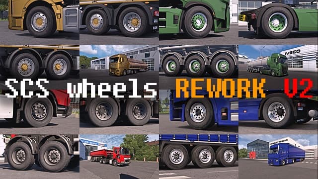 SCS wheels REWORK V2 — Euro Truck Simulator 2 Steam Workshop preview image