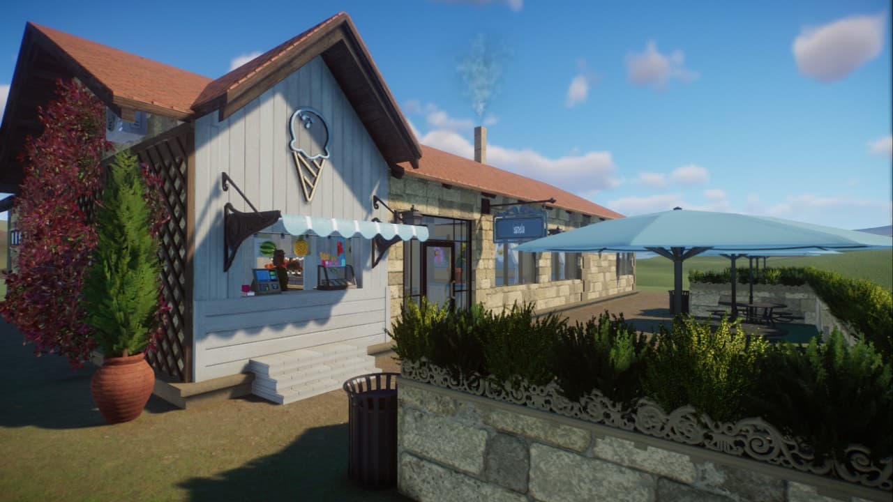 🍨🍕 Ice Cream Parlor and Pizzeria by Meleyna — Planet Zoo Steam Workshop preview image