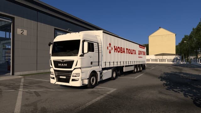 Скин на прицеп "Нова Пошта" — Euro Truck Simulator 2 Workshop preview