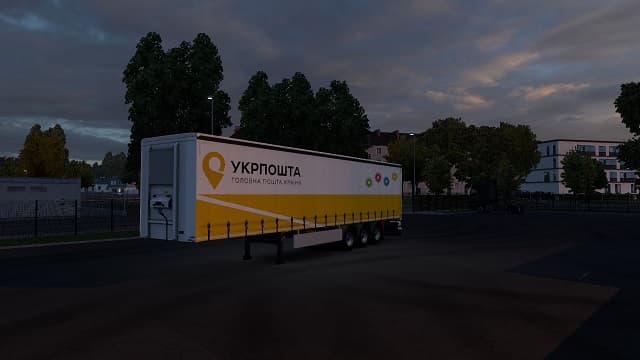 Скин "Укрпошта" для прицепа — Euro Truck Simulator 2 Steam Workshop preview image