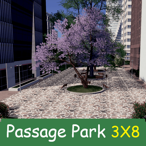 Passage Park 3X8 — Cities: Skylines Steam Workshop preview image