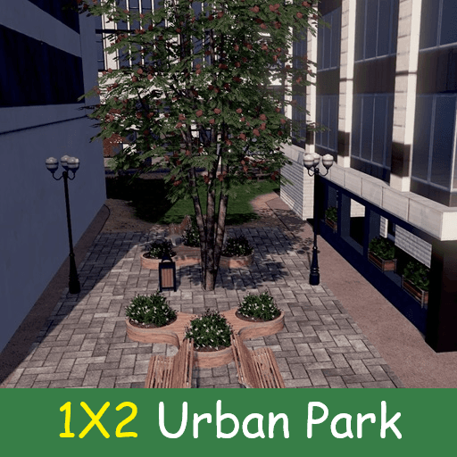 Narrow Urban Park 1X2 #1 — Cities: Skylines Steam Workshop preview image