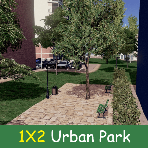 Narrow Urban Park 1X2 #2 — Cities: Skylines Steam Workshop preview image