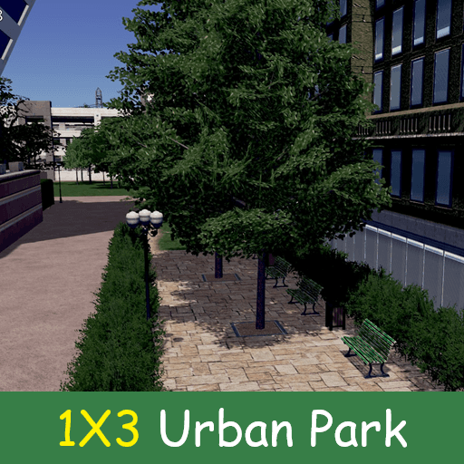 Narrow Urban Park 1X3 #3 — Cities: Skylines Steam Workshop preview image