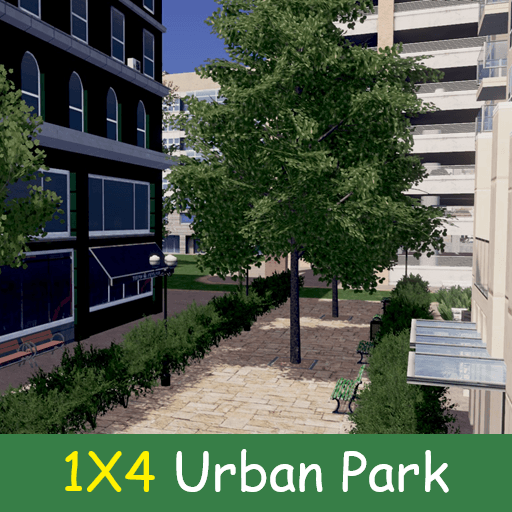 Narrow Urban Park 1X4 #3 — Cities: Skylines Steam Workshop preview image