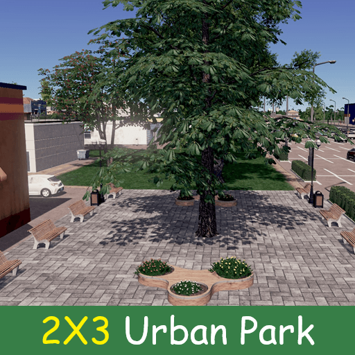 Narrow Urban Park 2X3 #1 — Cities: Skylines Steam Workshop preview image