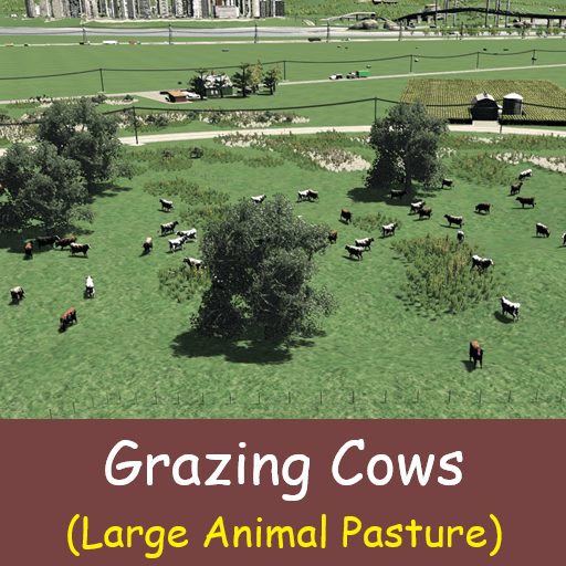 Grazing Cows (Large Animal Pasture) — Cities: Skylines Steam Workshop preview image