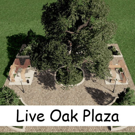 Live Oak Plaza (2 sizes) — Cities: Skylines Steam Workshop preview image