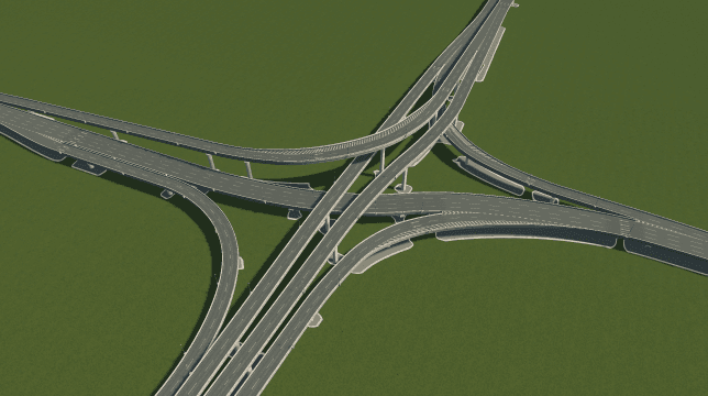 東船場JCT (Higashisenba JCT), Osaka — Cities: Skylines Workshop preview