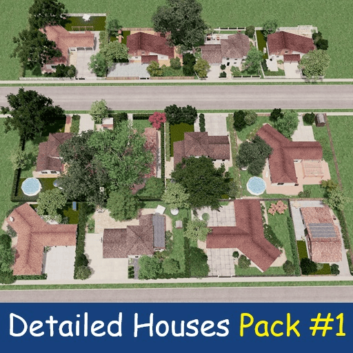 Detailed Houses Pack #1: "Aquitania" — Cities: Skylines Workshop preview