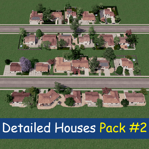 Detailed Houses Pack #2: "Aquitania" — Cities: Skylines Steam Workshop preview image