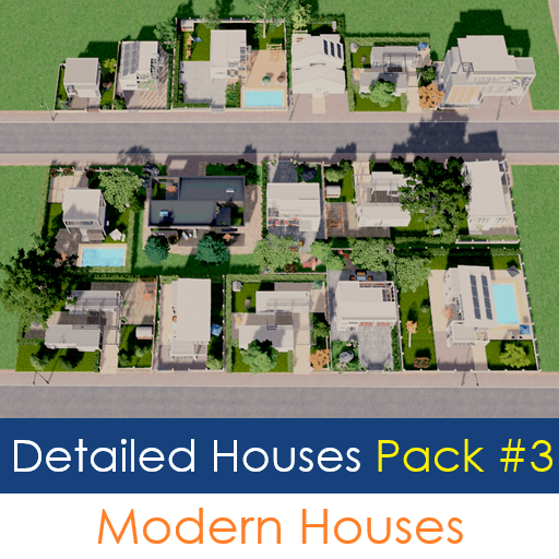 Detailed Houses Pack #3: Modern Houses — Cities: Skylines Workshop preview