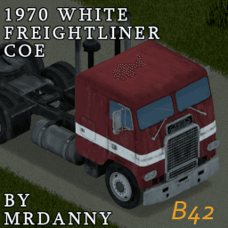 1970 White Freightliner COE [B42] — Project Zomboid Steam Workshop preview image