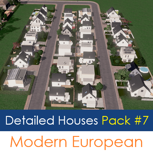 Detailed Houses Pack #7: Modern European — Cities: Skylines Workshop preview