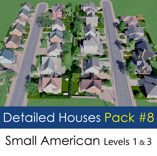 Detailed Houses Pack #8: Small American Houses — Cities: Skylines Steam Workshop preview image