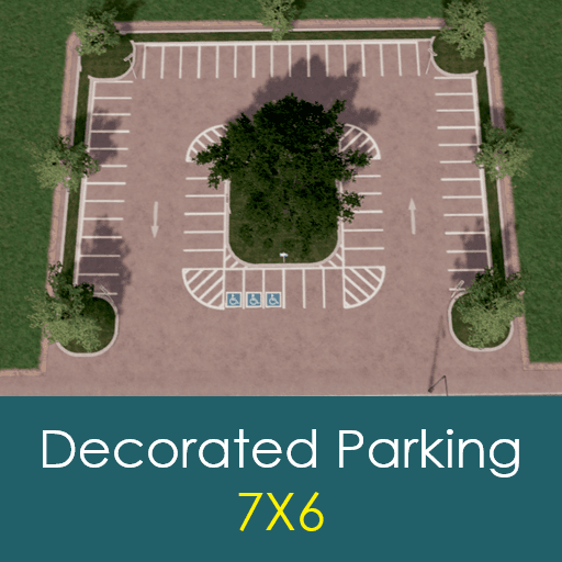 Decorated Parking 7X6 — Cities: Skylines Steam Workshop preview image