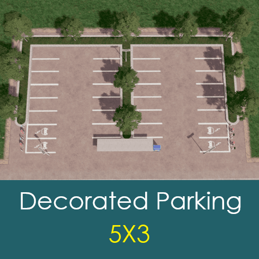 Decorated Parking 5X3 — Cities: Skylines Steam Workshop preview image