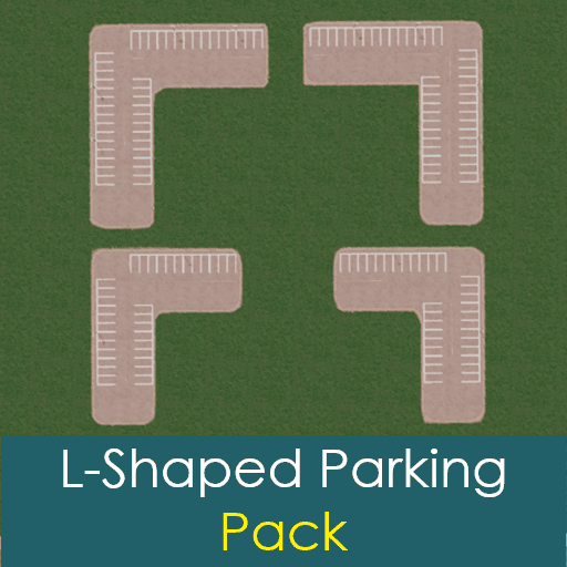Simple L-Shaped Parking Pack — Cities: Skylines Steam Workshop preview image