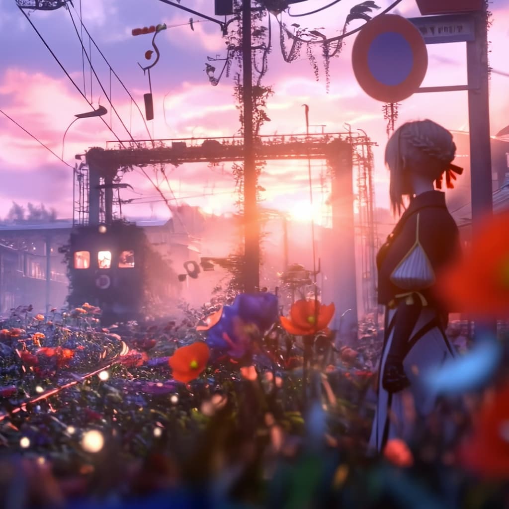 [紫罗兰永恒花园 火车旁的薇尔莉特] — Wallpaper Engine Steam Workshop preview image