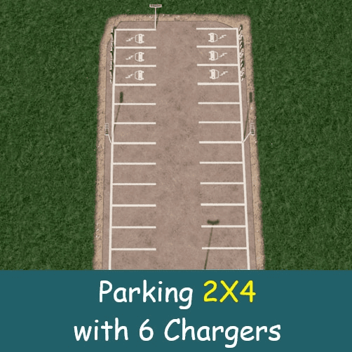 Parking 2X4 with 6 chargers — Cities: Skylines Steam Workshop preview image