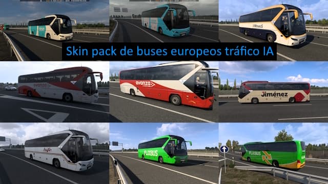 European liveries of traffic bus AI Skin Pack — Euro Truck Simulator 2 Workshop preview