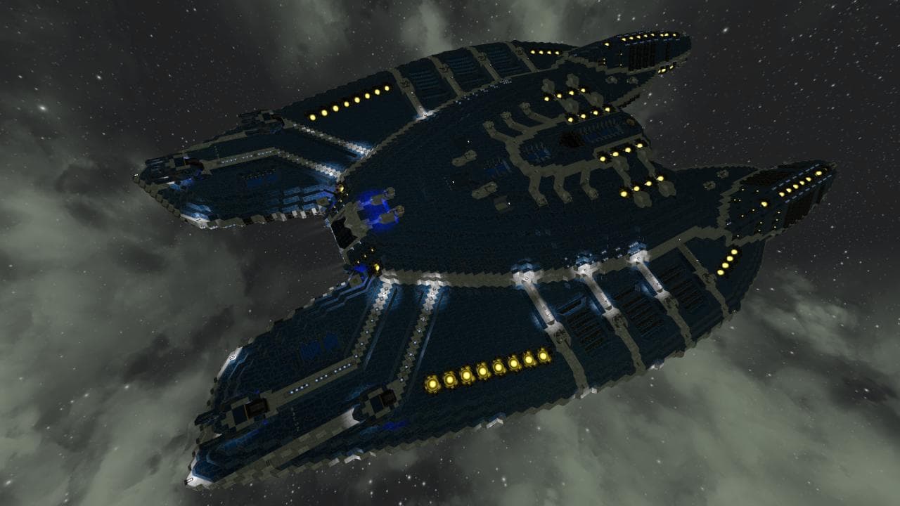 Kalon - Class HACS Gunship (Final version, shape limit 65535 / 65536 ) — Space Engineers Workshop preview