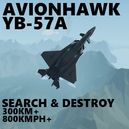Avionhawk Stealth-Fighter (YB-57A) — Stormworks: Build and Rescue Steam Workshop preview image