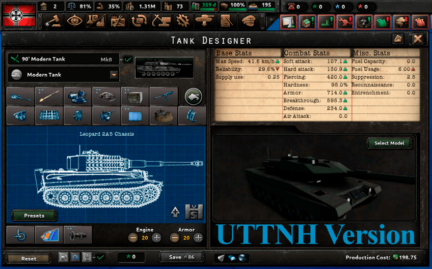 GSP's Tank Slots for UTTNH — Hearts of Iron IV Workshop preview
