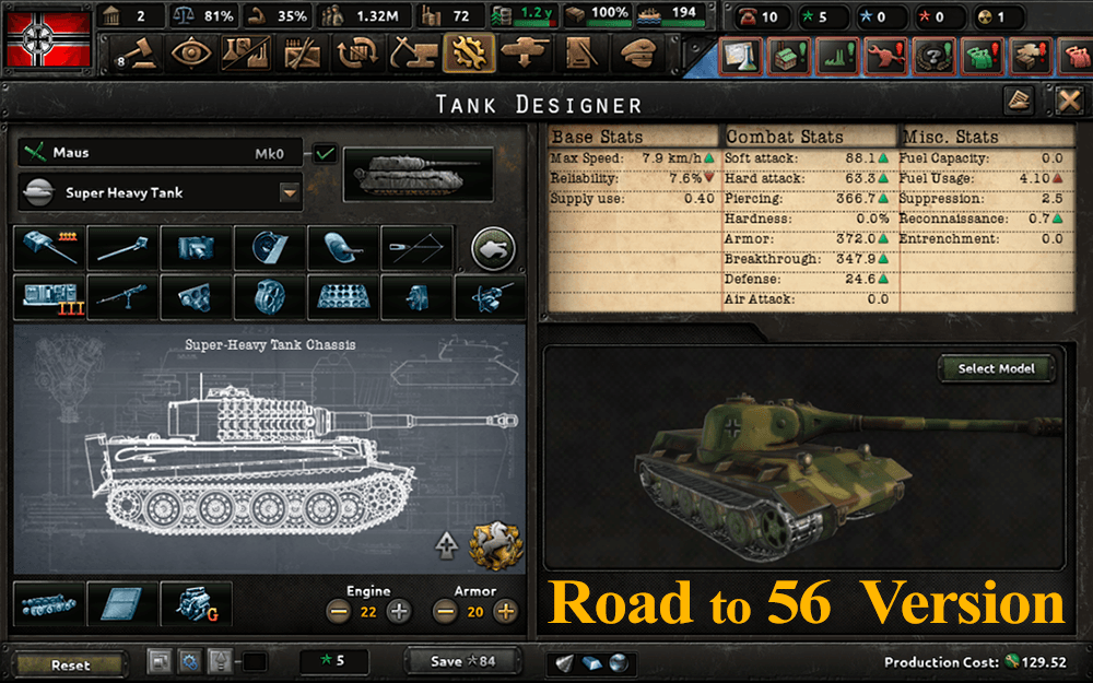 GSP's Tank Slots for Rt56 — Hearts of Iron IV Workshop preview