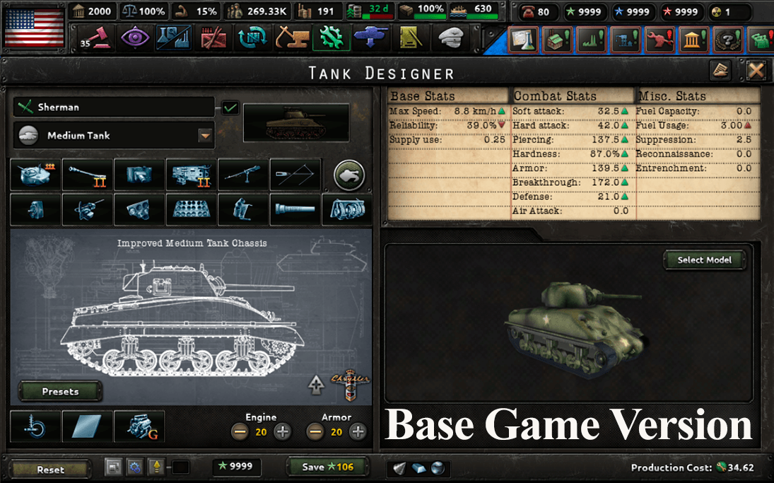 GSP's More Tank Slots — Hearts of Iron IV Steam Workshop preview image