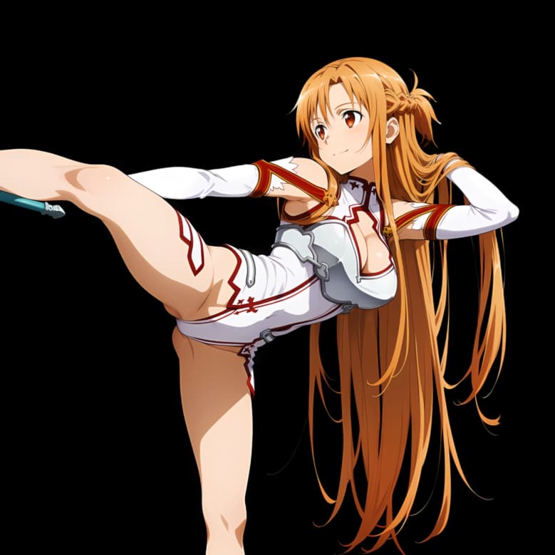 Yuuki Asuna [Sword Art Online] | Dark Background | Dark & Colored Versions | 4K — Wallpaper Engine Workshop preview