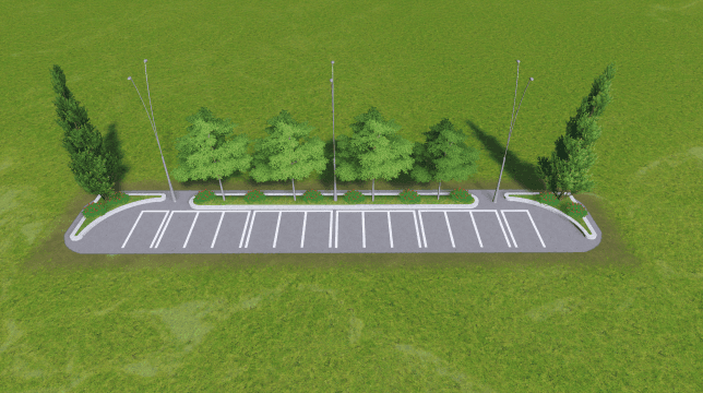 停车场6x1 — Cities: Skylines Steam Workshop preview image