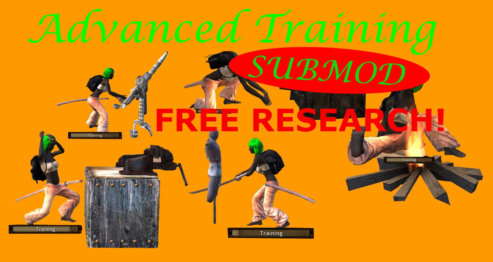 Advanced Training - Submod fewer Research requirements — Kenshi Steam Workshop preview image