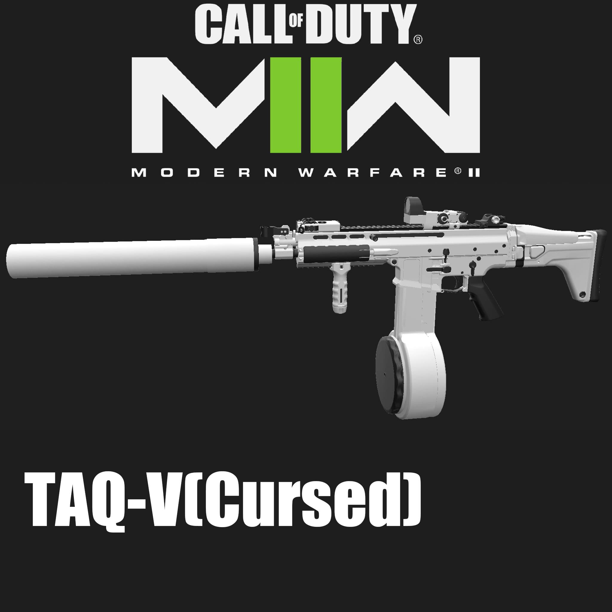COD19 MW2022 TAQ-V Technicial&Drummag [Cursed Editon]  [Off-white (Brand new)]（Replace Rifle SCAR）
 — Left 4 Dead 2 Steam Workshop preview image