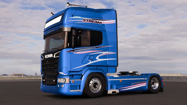 Scania Blue Stream paint scheme for JUseeTV PGR Scania — Euro Truck Simulator 2 Steam Workshop preview image