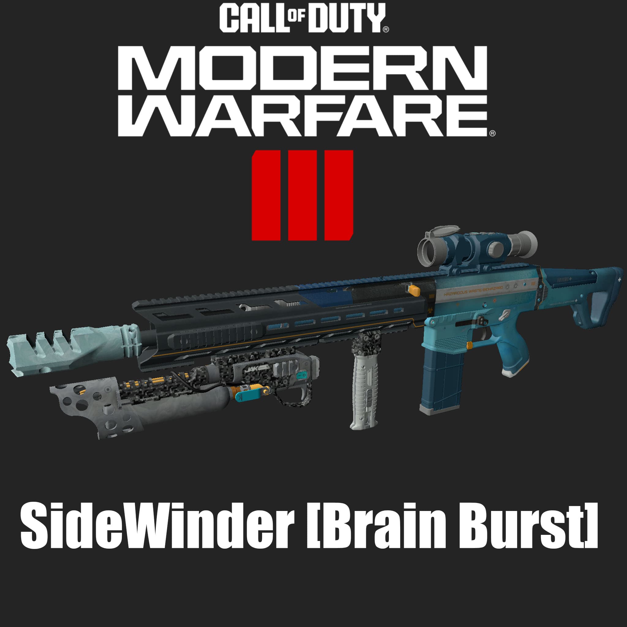 COD20 MW2023 Sidewinder [Brain-Burst Blue Print] [JAK-Thunder LMG Kit]（Replace Rifle AK47）
 — Left 4 Dead 2 Steam Workshop preview image