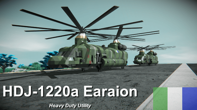HDJ-1220a Earaion (Helicopter) — Space Engineers Workshop preview