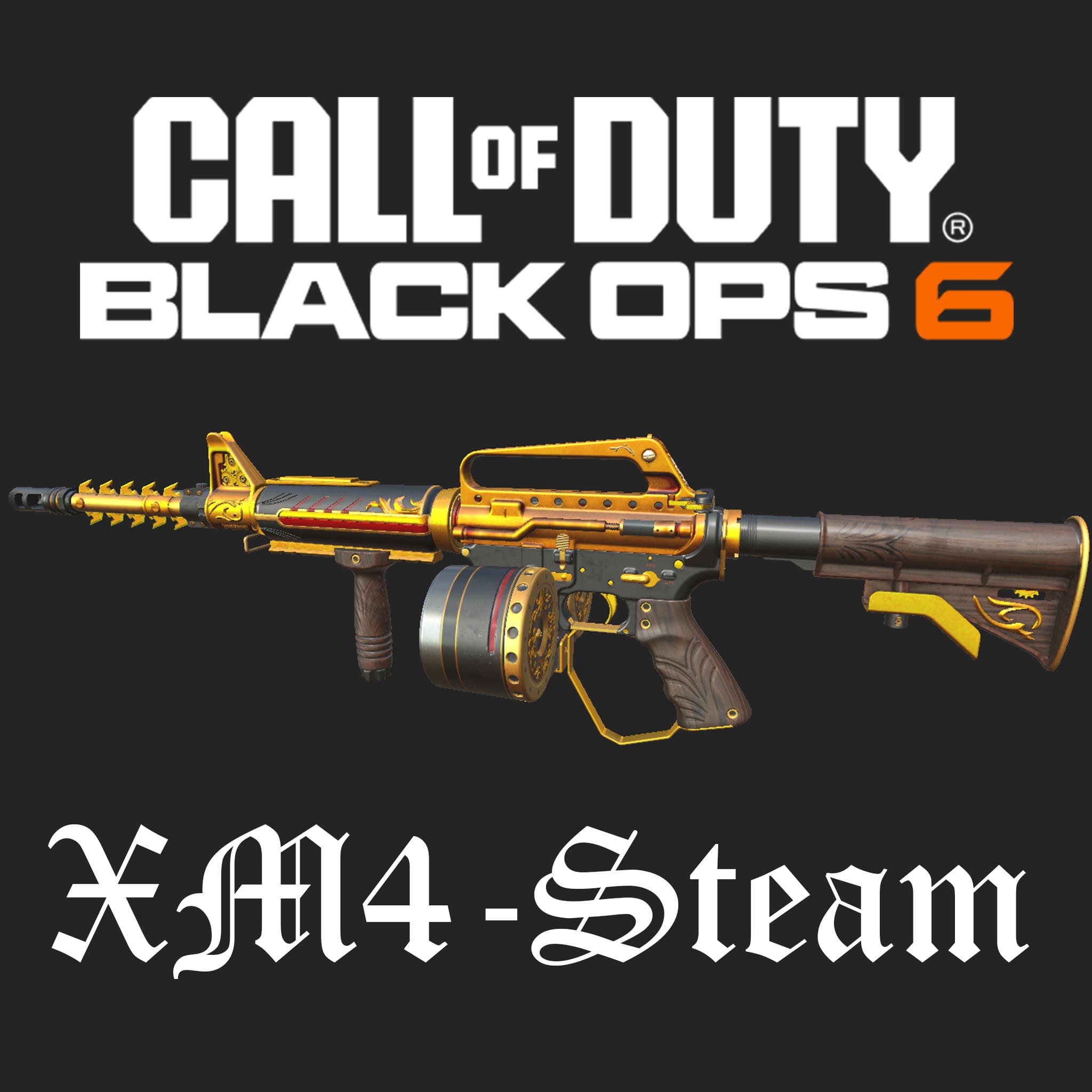COD21 Black Ops 6 XM4 Gold [ (Razor Burn) Blue-Print] (Replace M60)
 — Left 4 Dead 2 Steam Workshop preview image