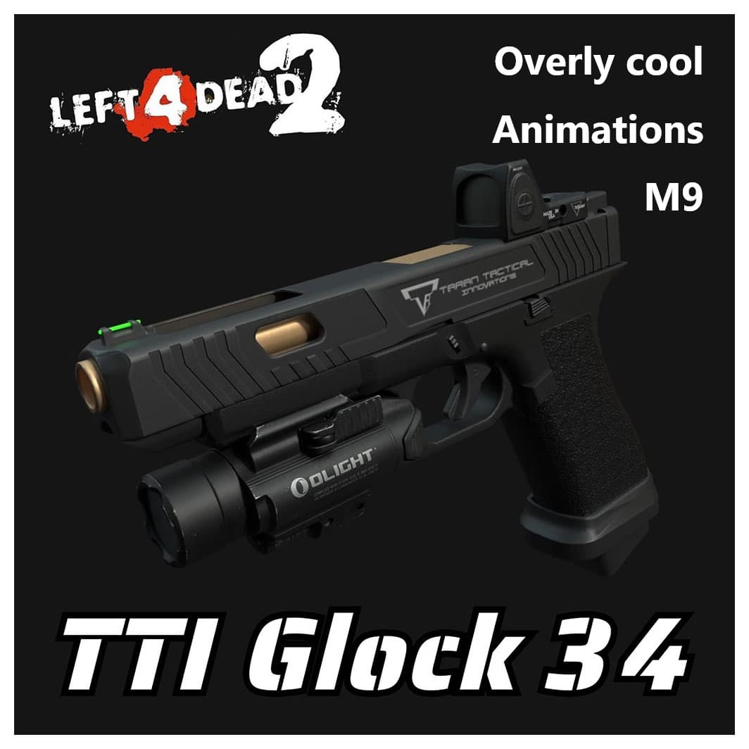 TTI Glock34 [on iiopn's Overly Cool Animation] (replace Pistol)
 — Left 4 Dead 2 Workshop preview