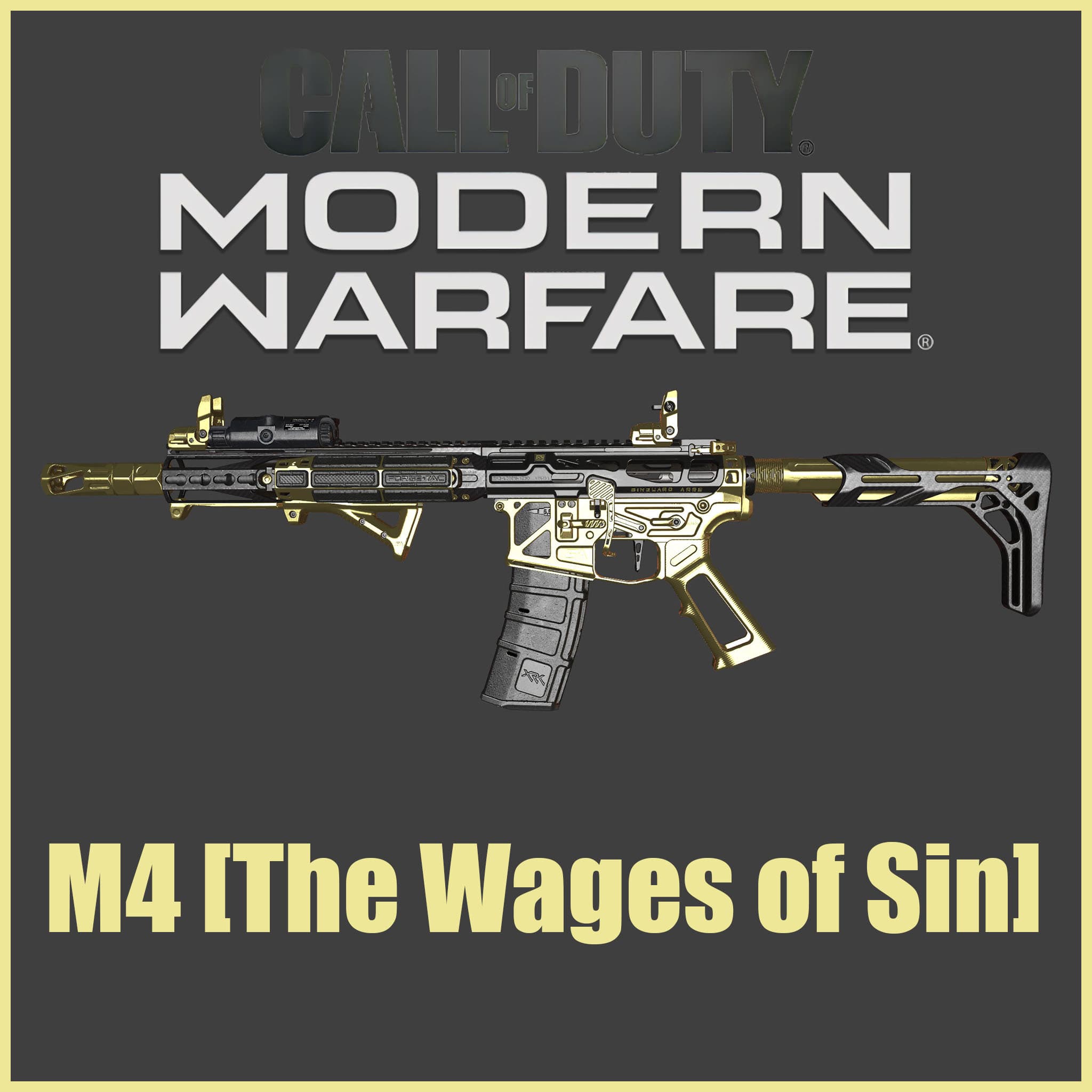 MW2019 M4A1 罪恶薪俸/The Wapes of Sin [With 2 TLS Skins] (replace Rifle M16A2) Gold丨ver
 — Left 4 Dead 2 Steam Workshop preview image