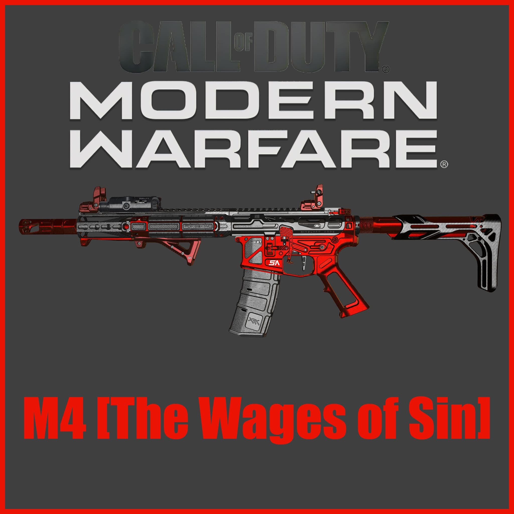 MW2019 M4A1 罪恶薪俸/The Wapes of Sin [With 2 TLS Skins] (replace Rifle M16A2) Red丨ver
 — Left 4 Dead 2 Steam Workshop preview image