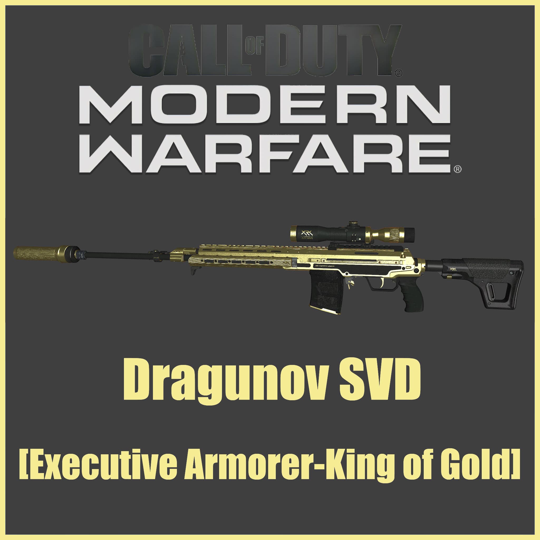 COD16 MW2019 Dragunov SVD (the King of Gold) [BluePrint-Executive Armorer] (replace HuntingRifle)
 — Left 4 Dead 2 Steam Workshop preview image