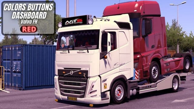Volvo FH RED BUTTONS COLOR DASHBORAD — Euro Truck Simulator 2 Workshop preview