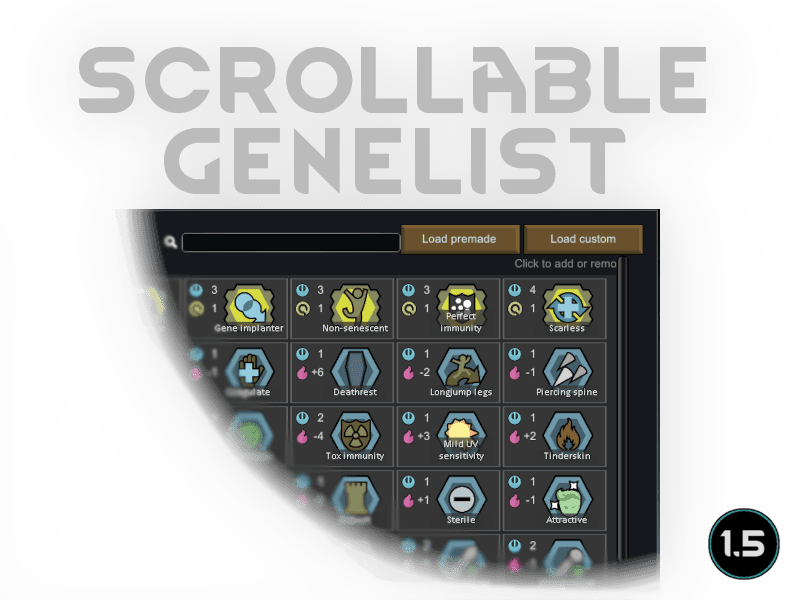 [Depricated] Scrollable Genelist — RimWorld Steam Workshop preview image