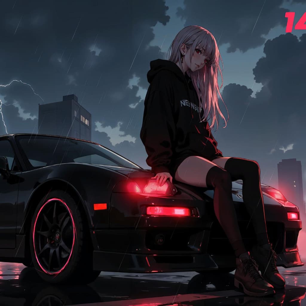 Honda NSX NA1 (1991) - Cyber Shibuya Lights by ado — Wallpaper Engine Workshop preview